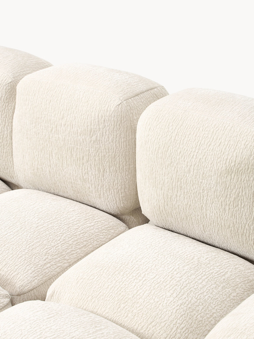 Bom Köşe Koltuk Açık Bej Dokuma Kadife