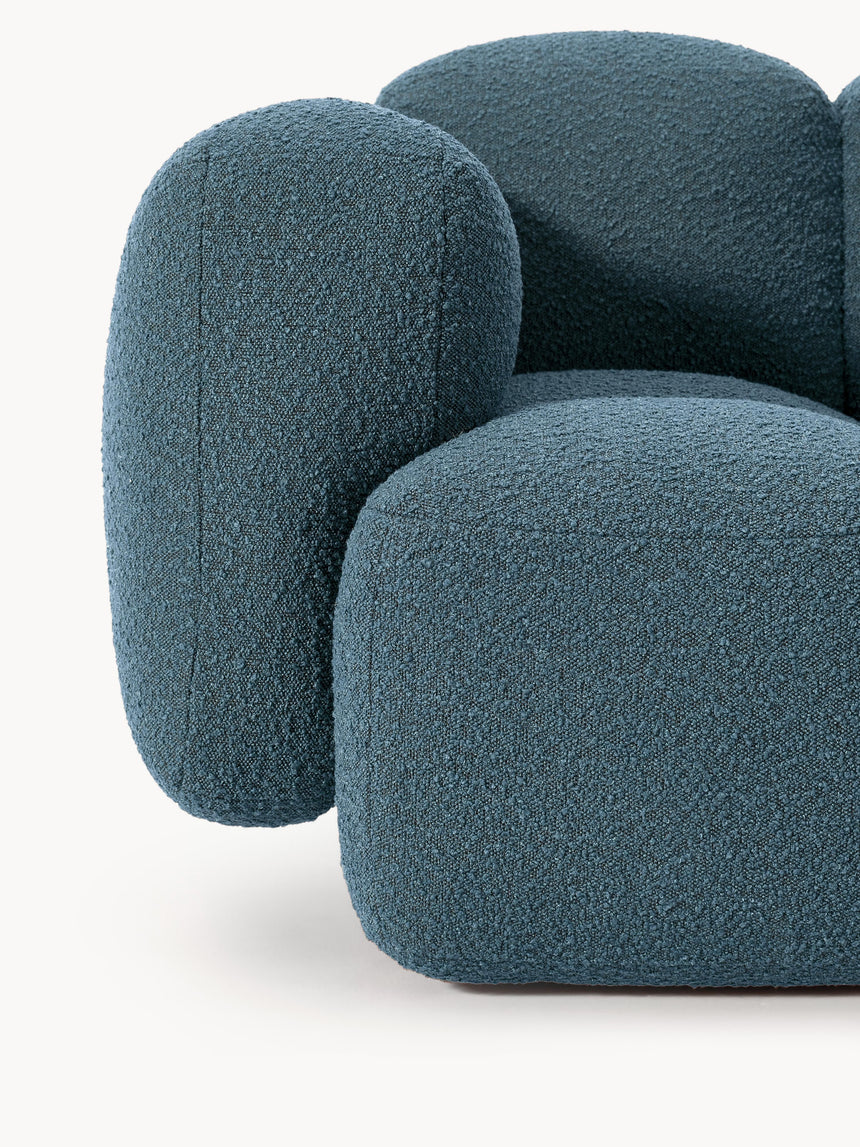 Bom Köşe Koltuk Gri Mavi Bukle