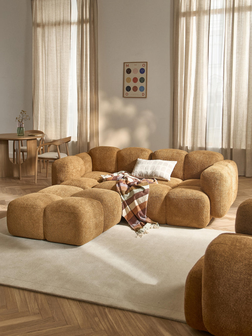 Bom Köşe Koltuk Hardal Teddy