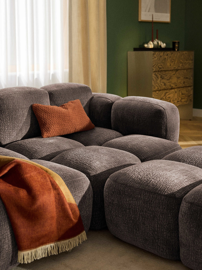 Bom Köşe Koltuk Kahve Dokuma Kadife