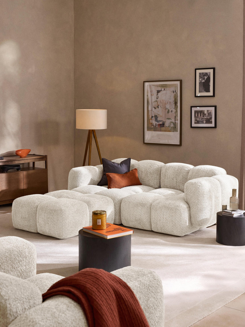 Bom Köşe Koltuk Kırık Beyaz Teddy