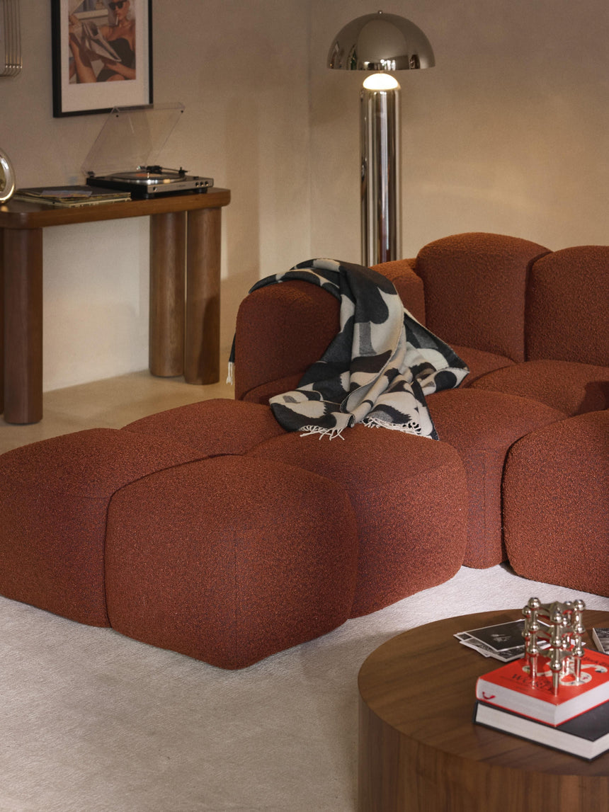 Bom Köşe Koltuk Terakota Bukle