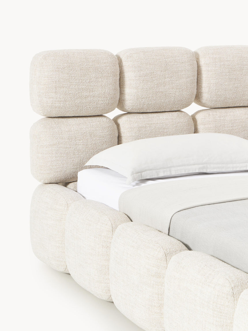 Bom Plus Çift Kişilik Karyola Açık Bej Bukle