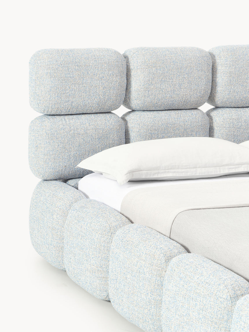 Bom Plus Çift Kişilik Karyola Açık Mavi Bukle