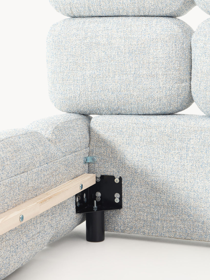 Bom Plus Çift Kişilik Karyola Açık Mavi Bukle