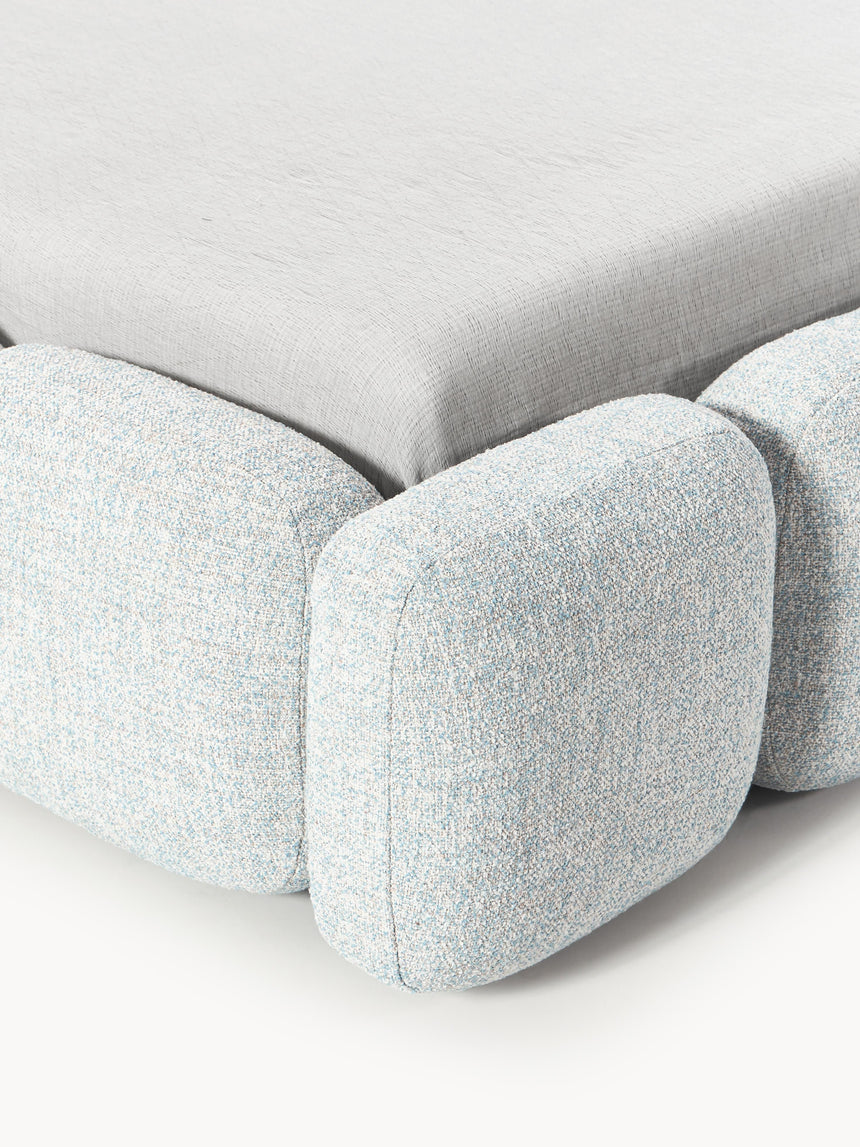 Bom Plus Çift Kişilik Karyola Açık Mavi Bukle