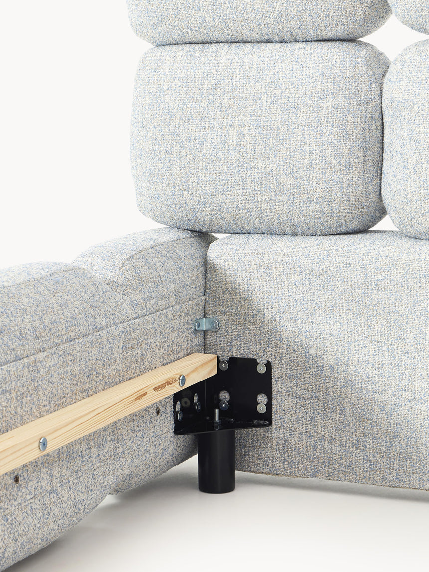 Bom Plus Çift Kişilik Karyola Açık Mavi Bukle