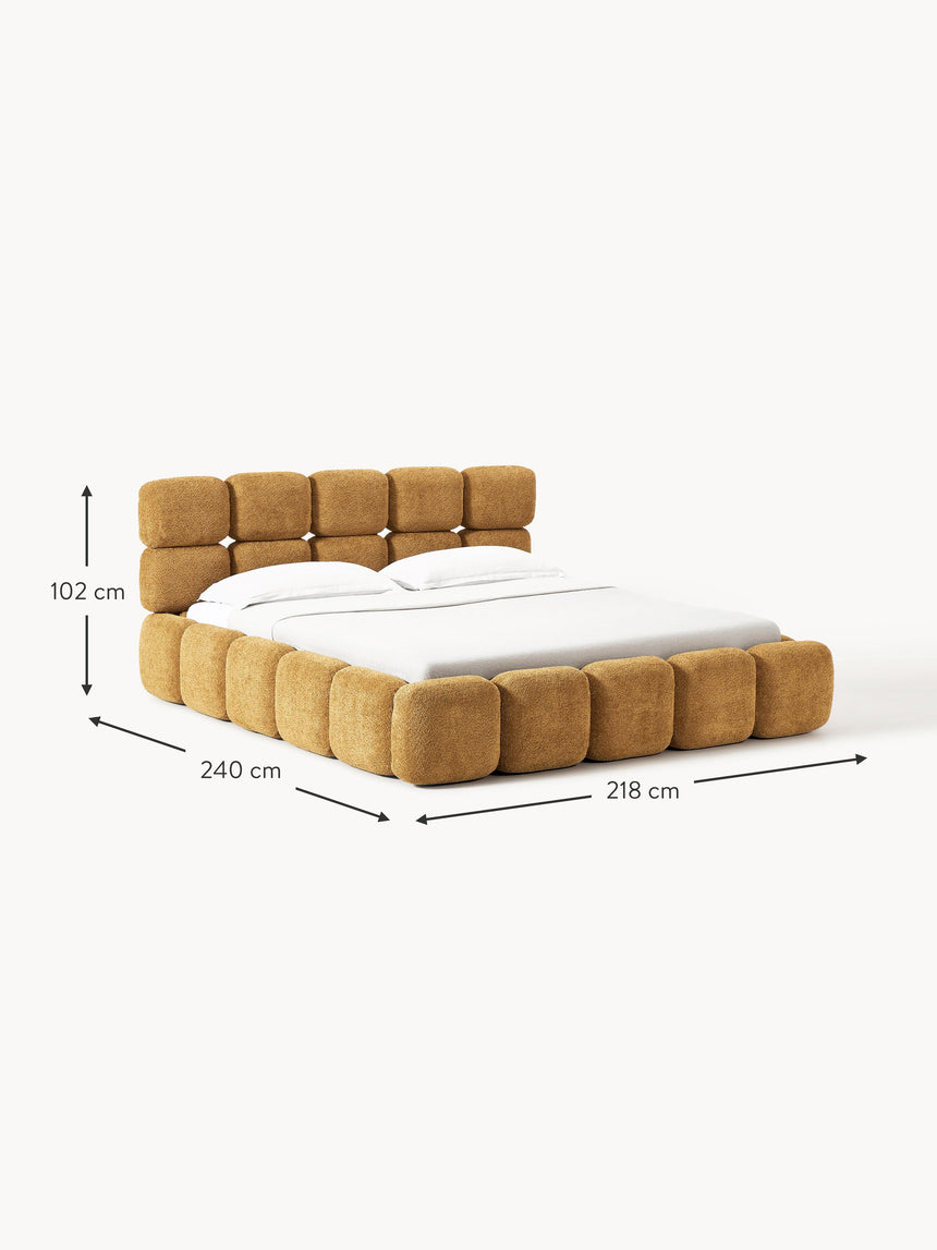 Bom Plus Çift Kişilik Karyola Hardal Teddy