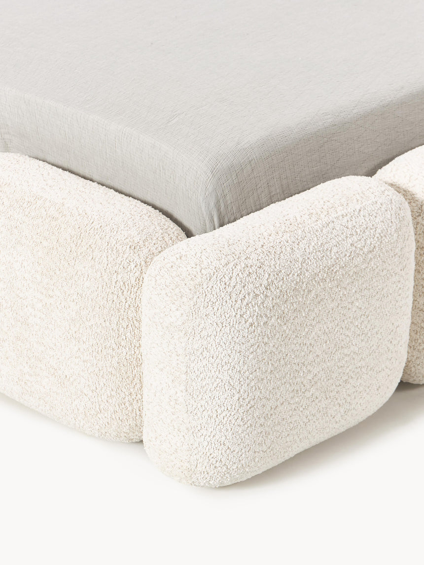 Bom Plus Çift Kişilik Karyola Kırık Beyaz Teddy