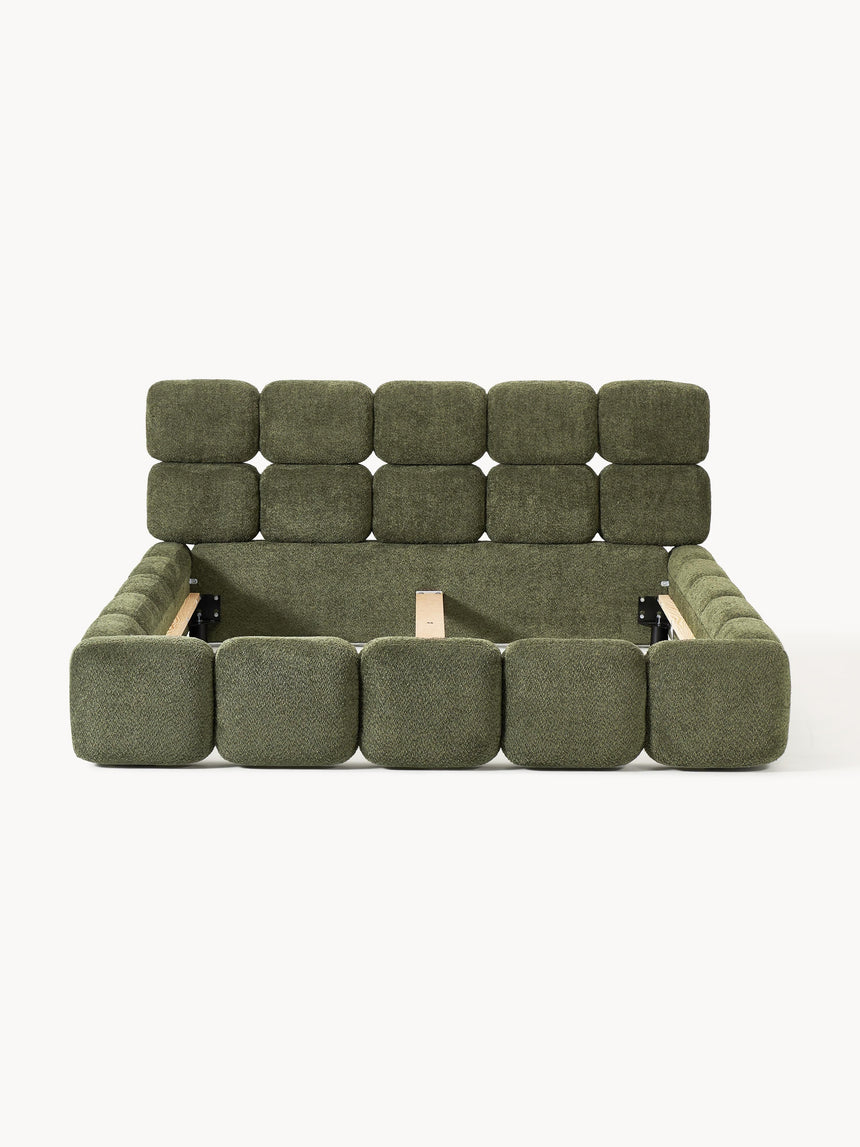 Bom Plus Çift Kişilik Karyola Yeşil Teddy