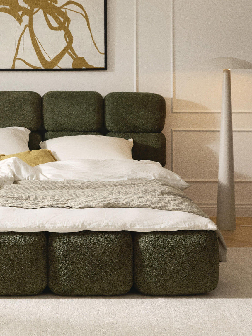 Bom Plus Çift Kişilik Karyola Yeşil Teddy