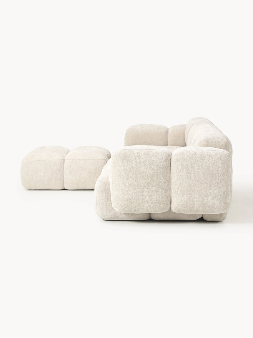 Bom Plus Köşe Koltuk Açık Bej Dokuma Kadife