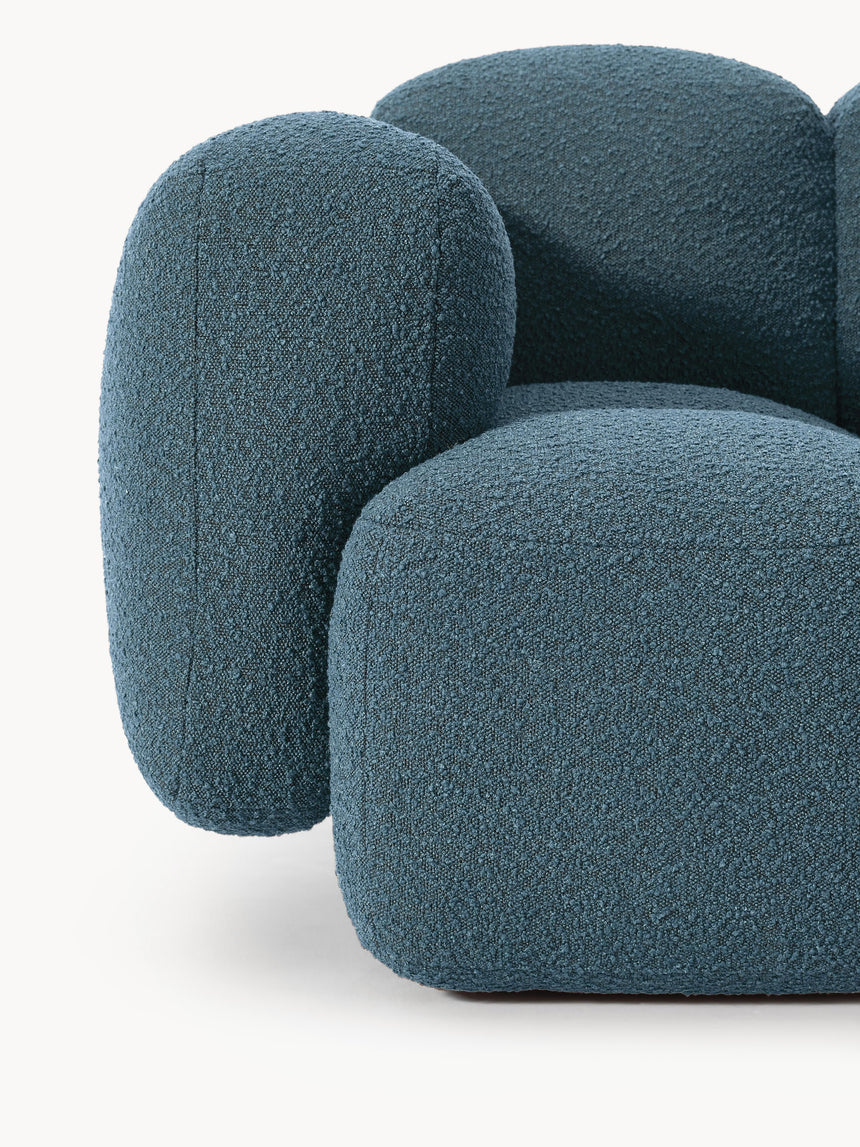 Bom Plus Köşe Koltuk Gri Mavi Bukle