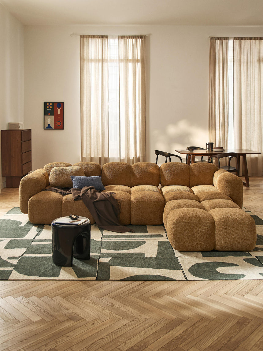 Bom Plus Köşe Koltuk Hardal Teddy