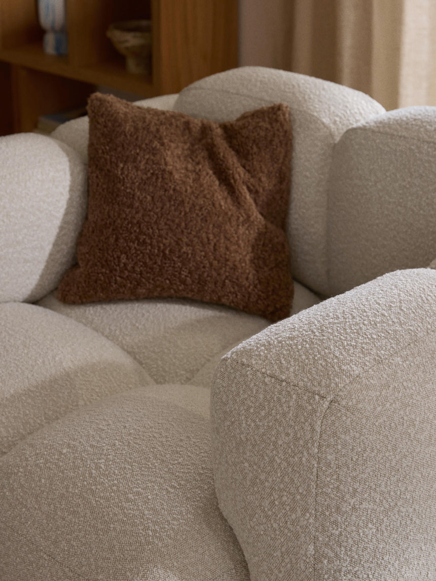 Bom Tekli Koltuk Kırık Beyaz Bukle