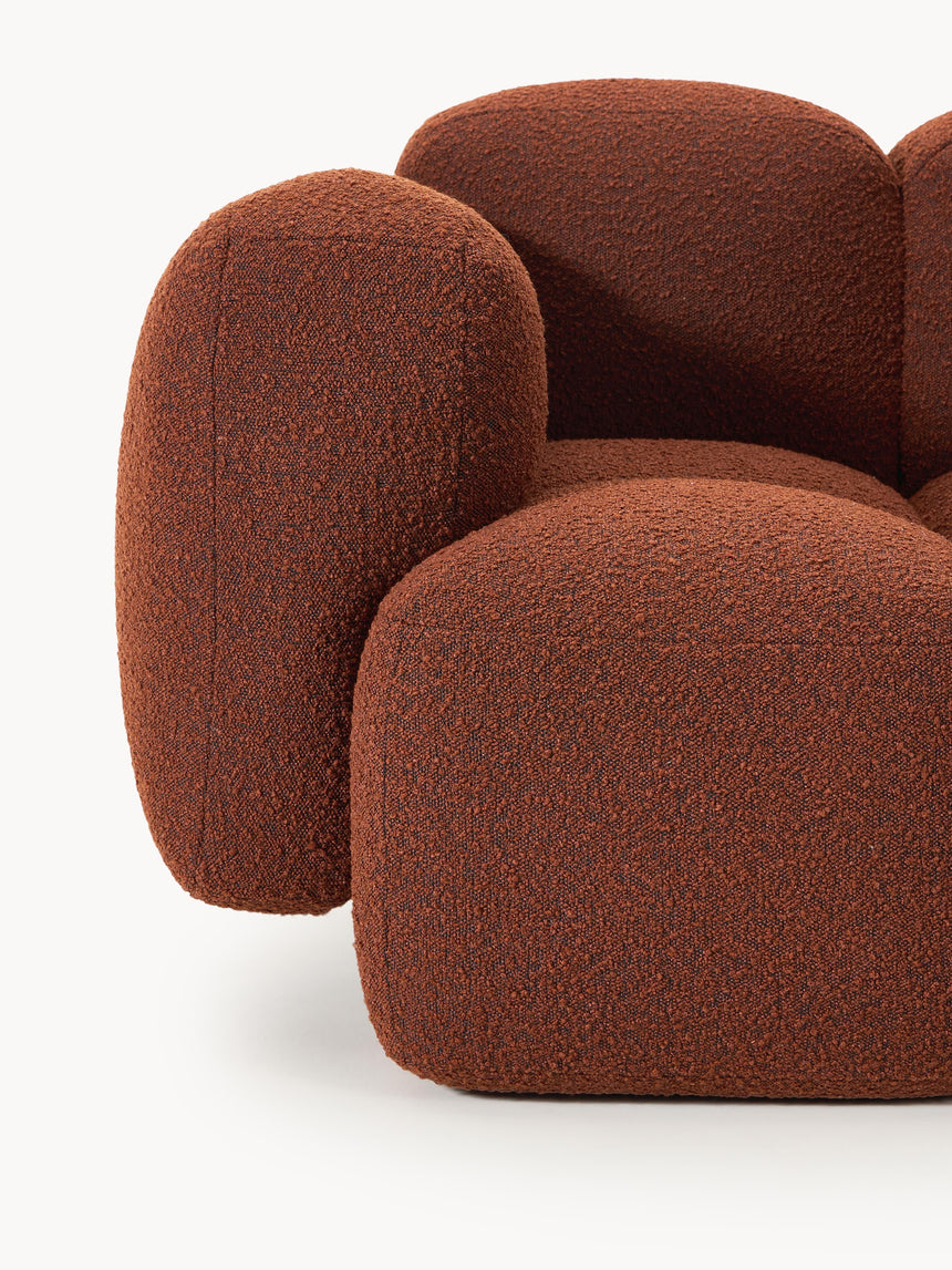 Bom Tekli Koltuk Terakota Bukle