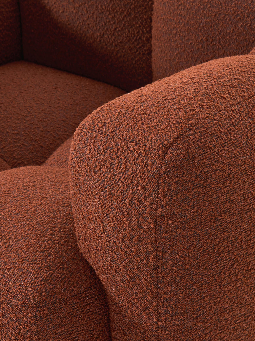 Bom Tekli Koltuk Terakota Bukle