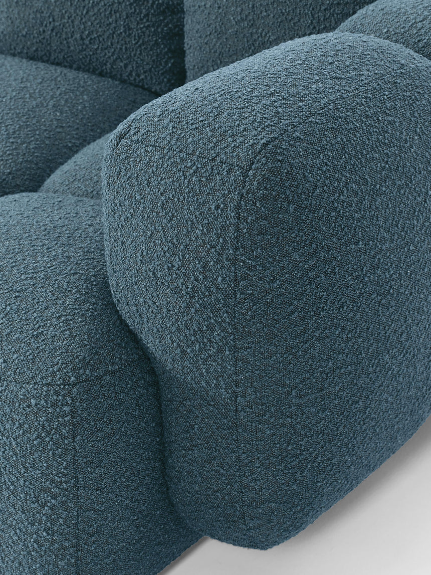 Bom Üçlü Koltuk Gri Mavi Bukle