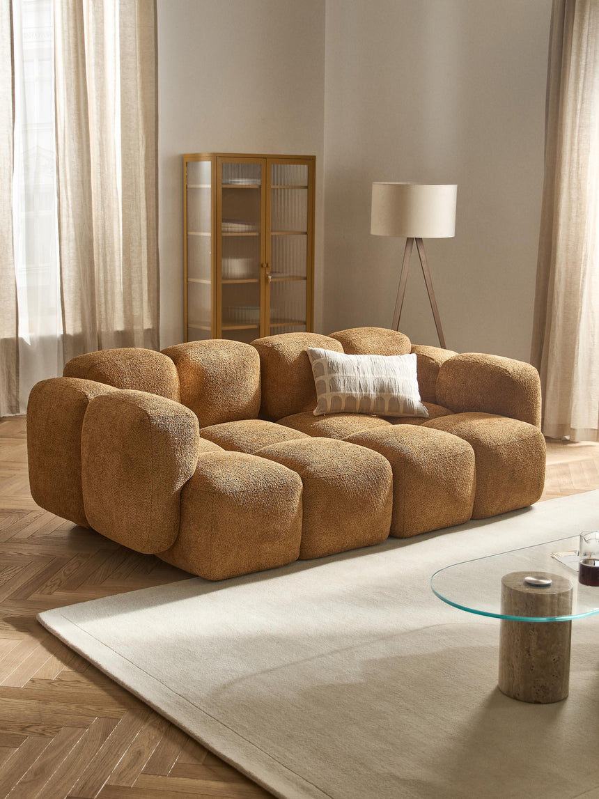 Bom Üçlü Koltuk Hardal Teddy