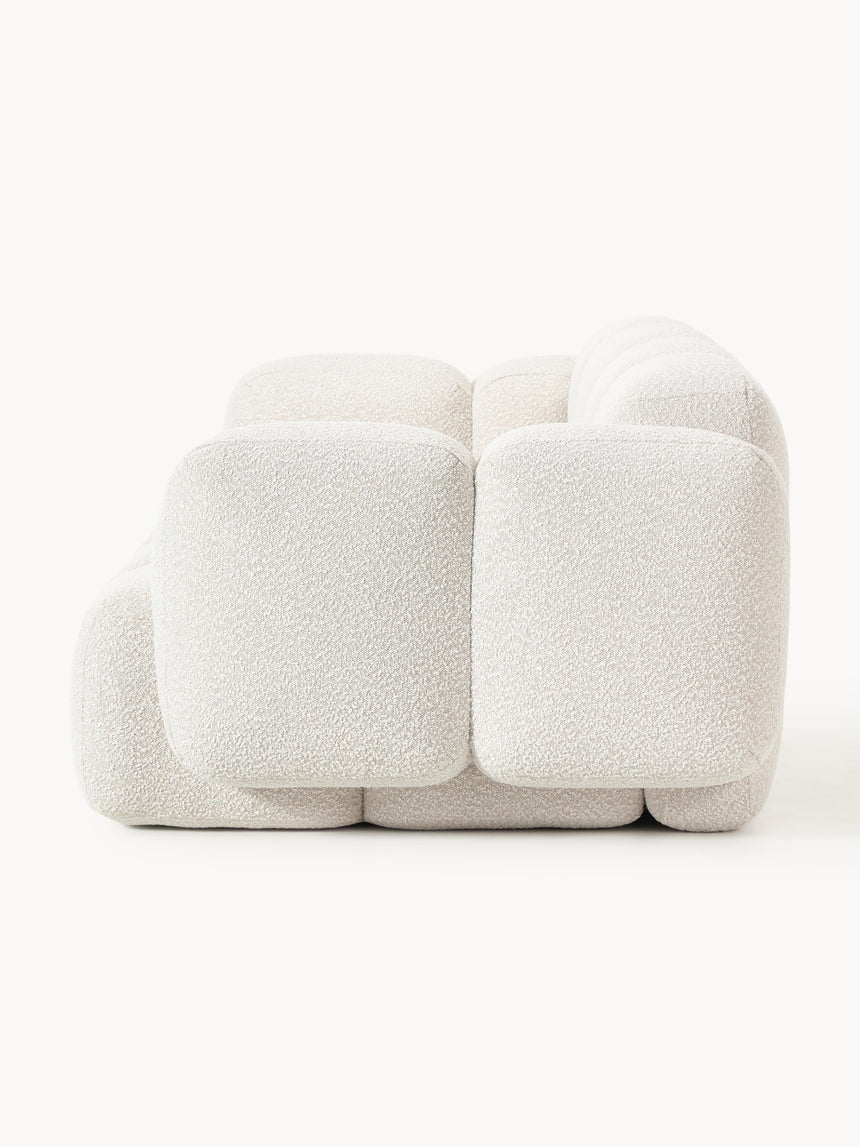 Bom Üçlü Koltuk Kırık Beyaz Bukle