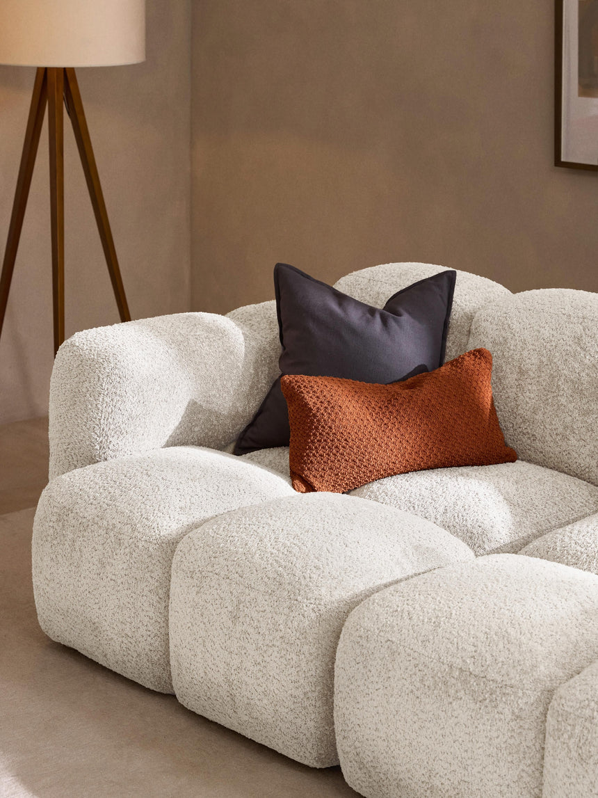 Bom Üçlü Koltuk Kırık Beyaz Teddy