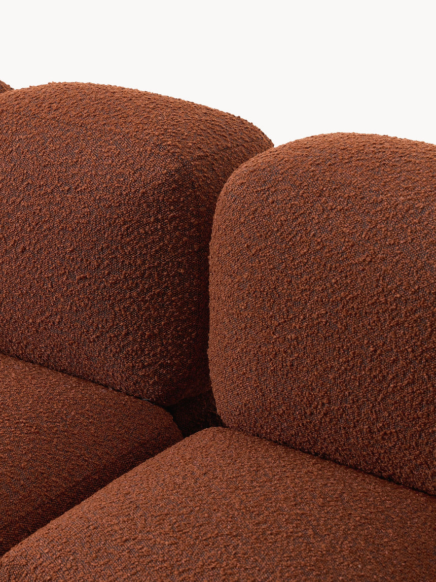 Bom Üçlü Koltuk Terakota Bukle