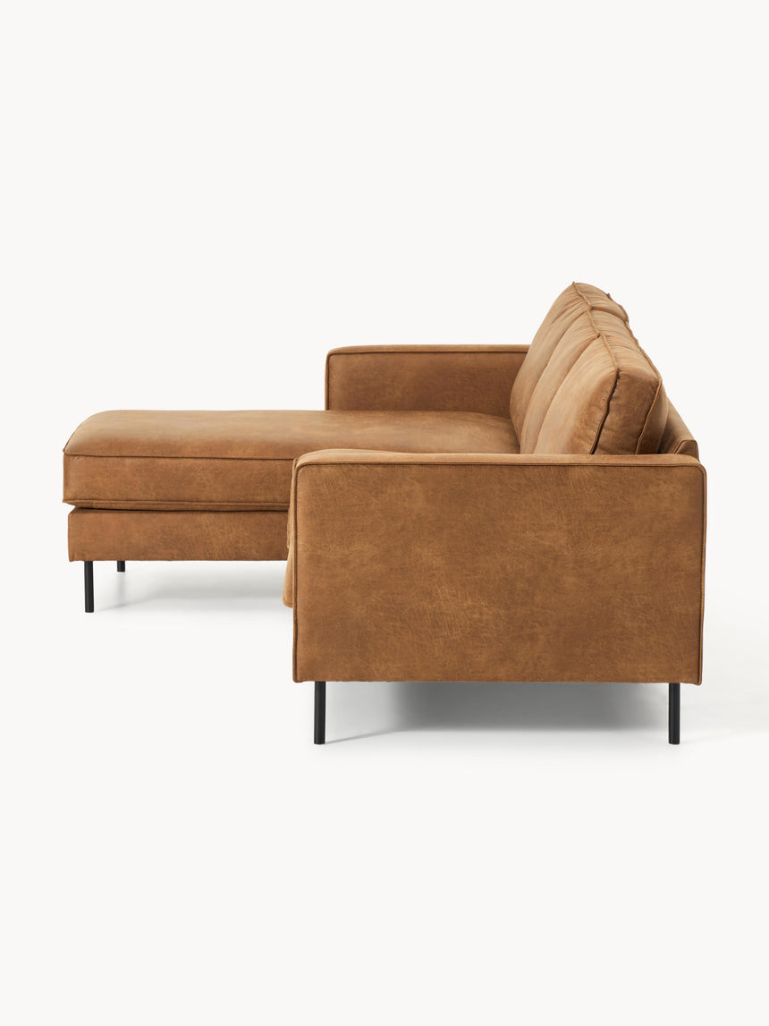 Brooks Köşe Koltuk Taba Kahve