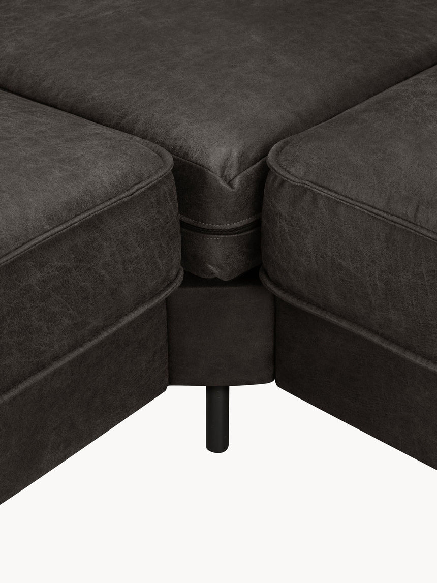 Brooks Large Köşe Koltuk Gri Kahve