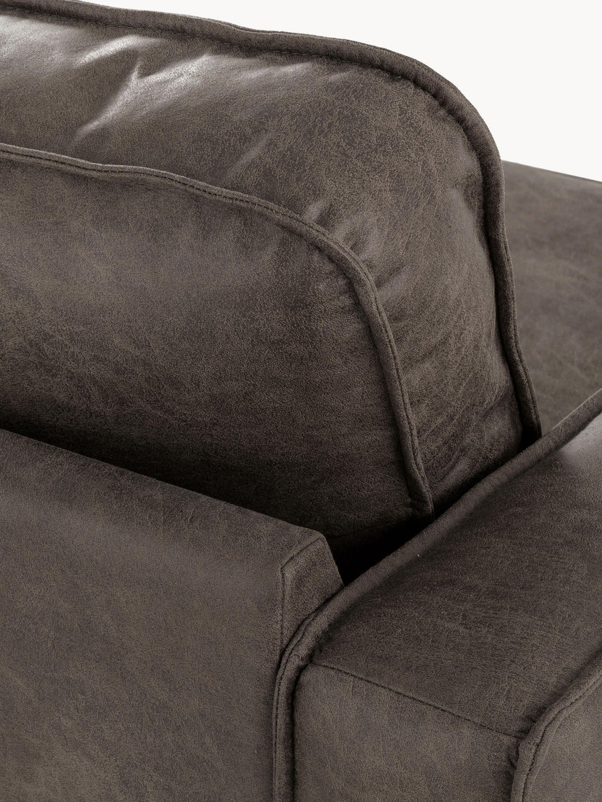 Brooks Üçlü Koltuk Gri Kahve