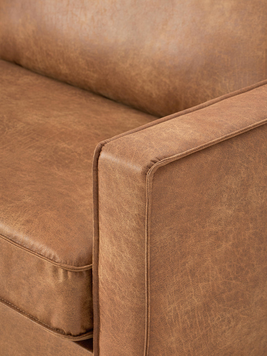 Brooks Üçlü Koltuk Taba Kahve