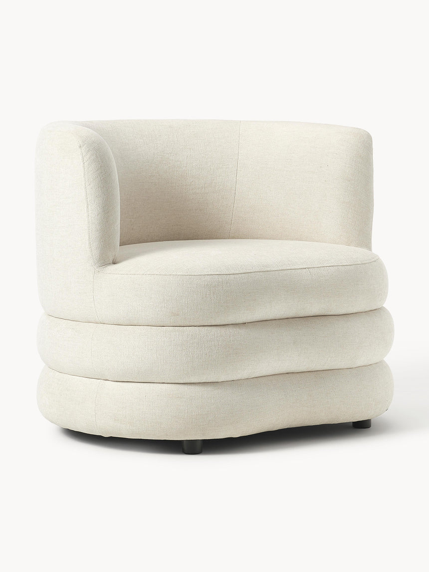 Daisy Puf Tekli Koltuk Kırık Beyaz