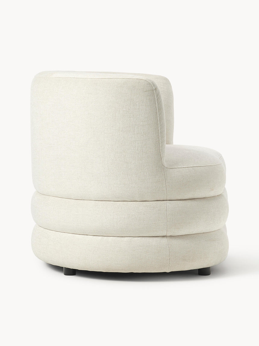 Daisy Puf Tekli Koltuk Kırık Beyaz