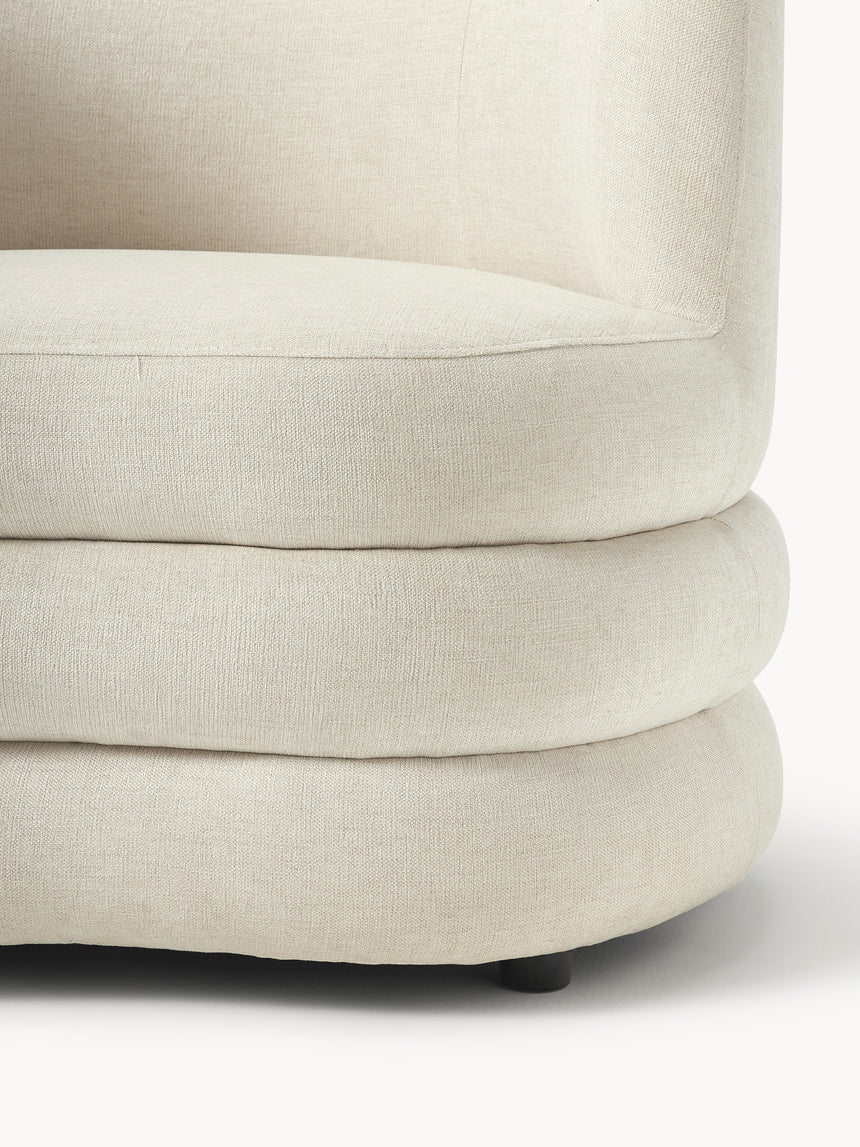 Daisy Puf Tekli Koltuk Kırık Beyaz