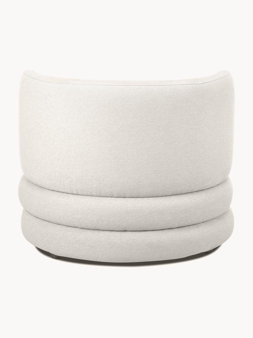 Daisy Puf Tekli Koltuk Kırık Beyaz Bukle