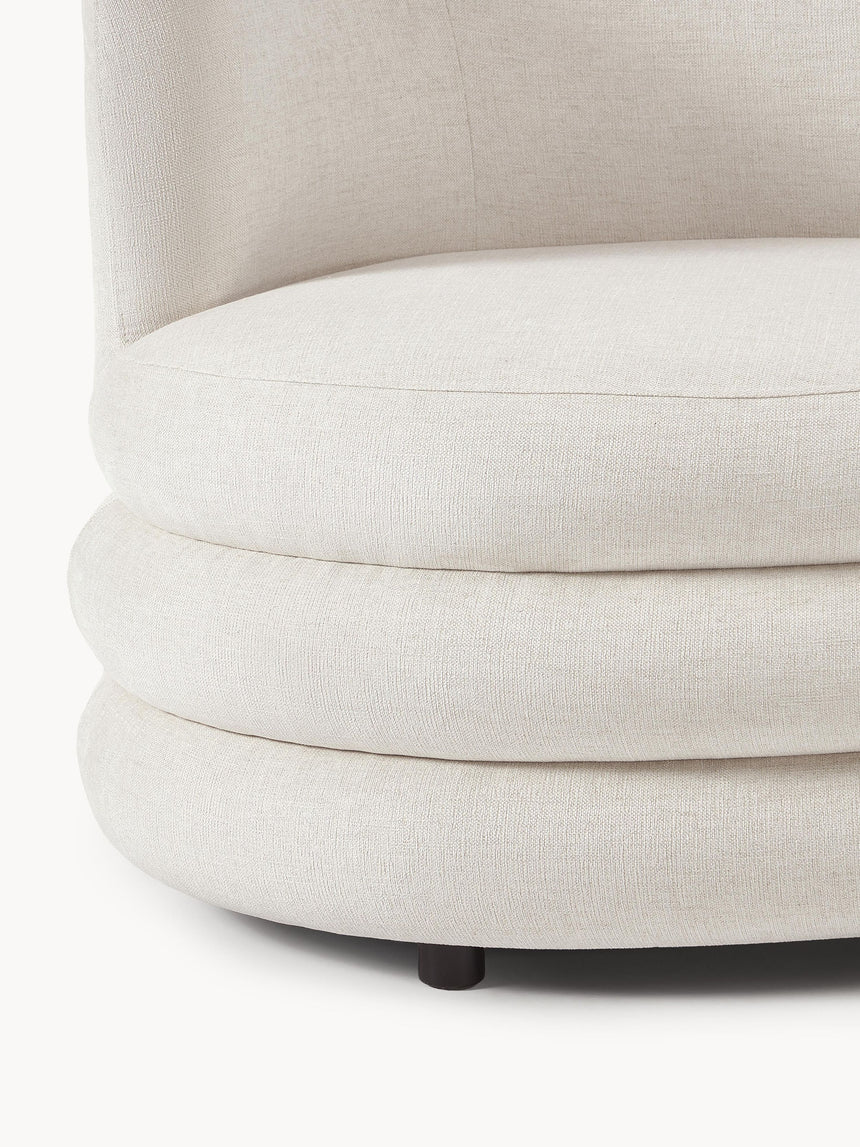 Daisy Puf Üçlü Koltuk Kırık Beyaz