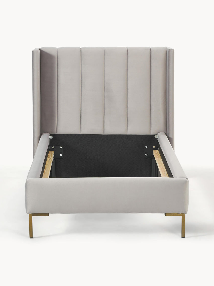 Dart Tek Kişilik Karyola Gri