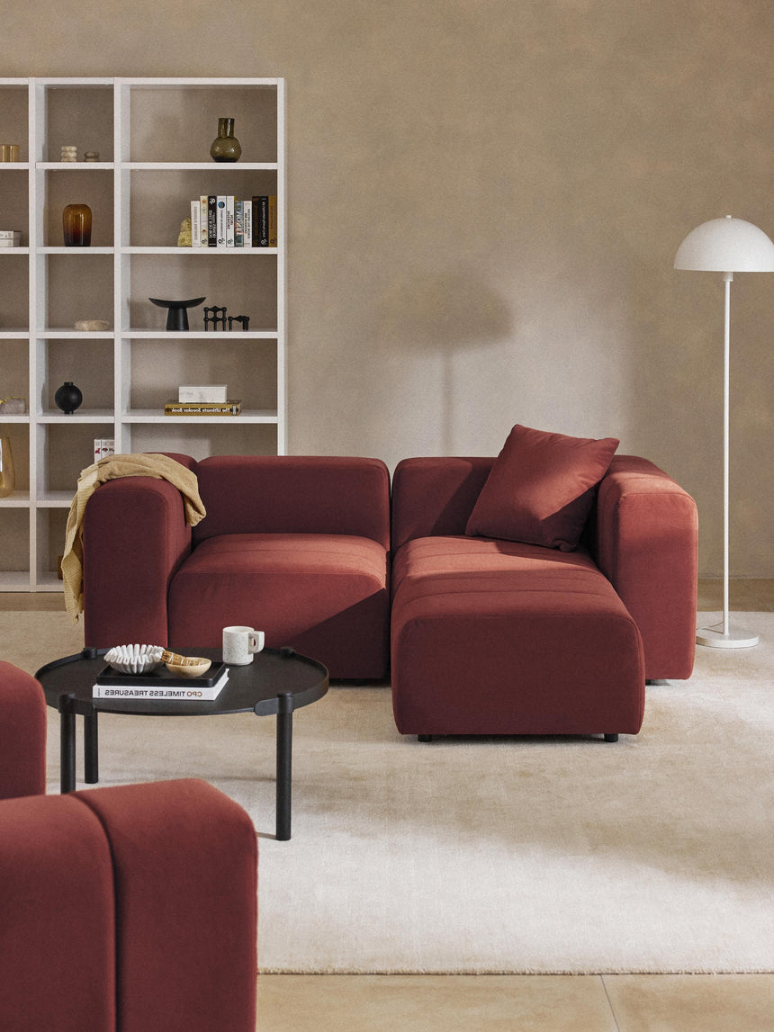 Deko Köşe Koltuk Şarap Kırmızısı