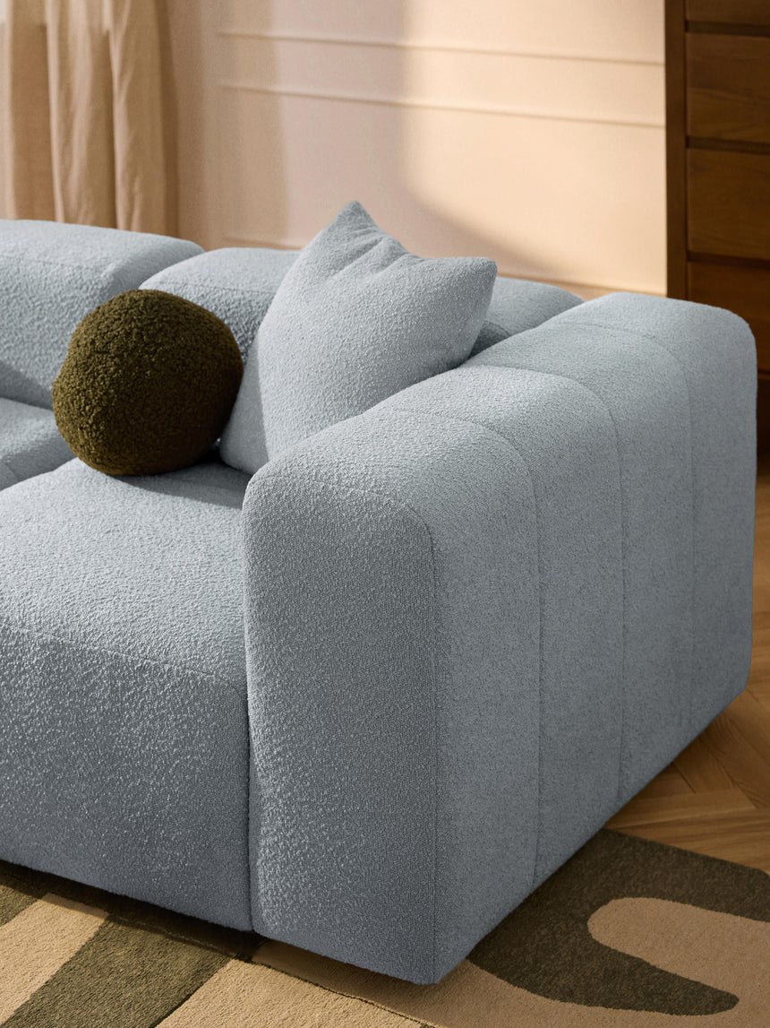 Deko Üçlü Koltuk Açık Mavi Bukle