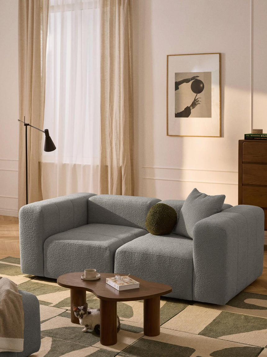 Deko Üçlü Koltuk Gri Bukle