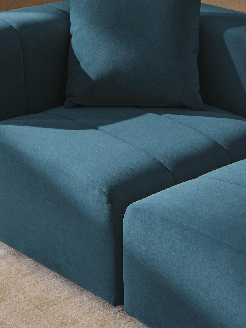 Deko Üçlü Koltuk Petrol Mavisi