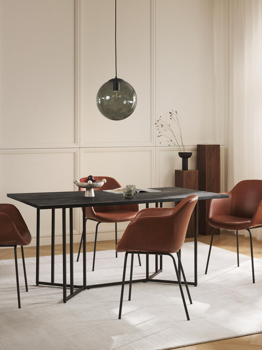 Elit Ahşap Yemek Masası Siyah