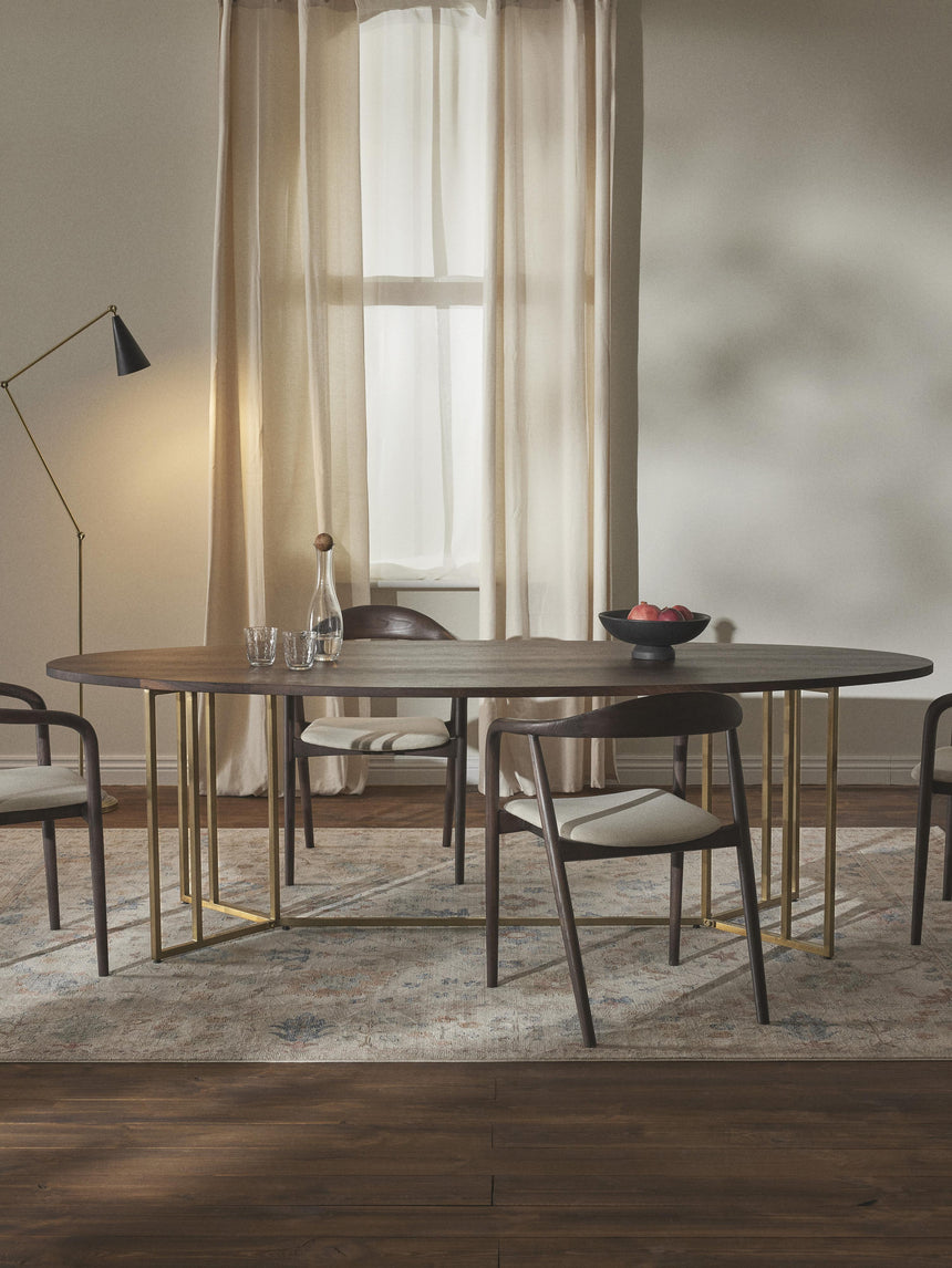 Elit Oval Ahşap Yemek Masası Ceviz