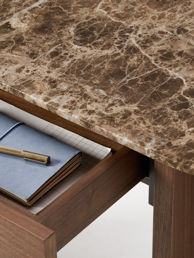 Erol Mermer Tablalı Ahşap Dresuar Ceviz