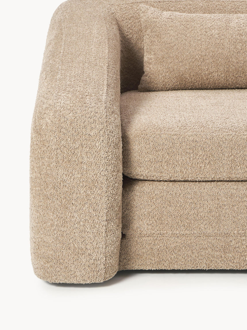 Fara Yataklı İkili Koltuk Bej Teddy