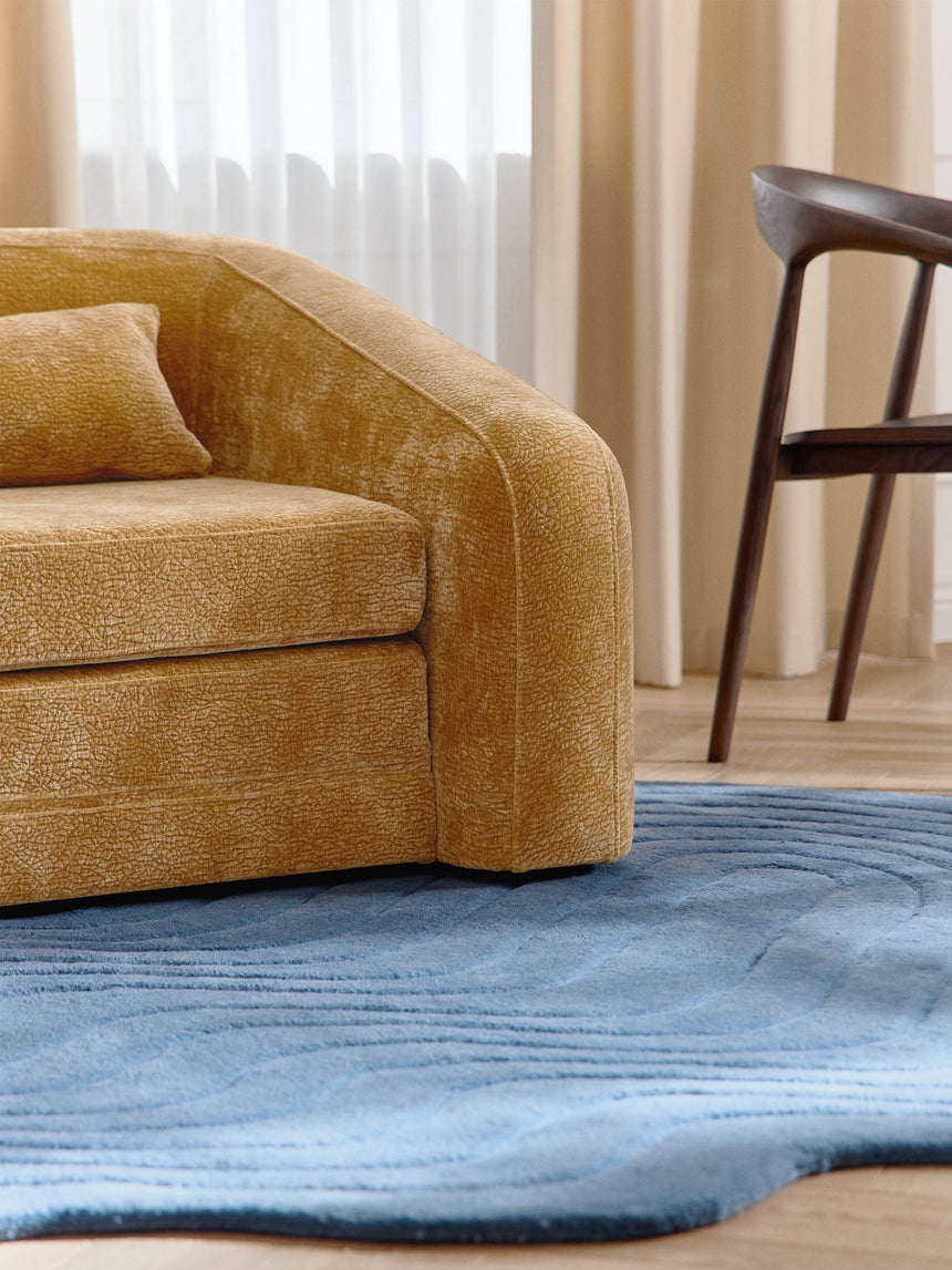 Fara Yataklı İkili Koltuk Hardal Dokuma Kadife