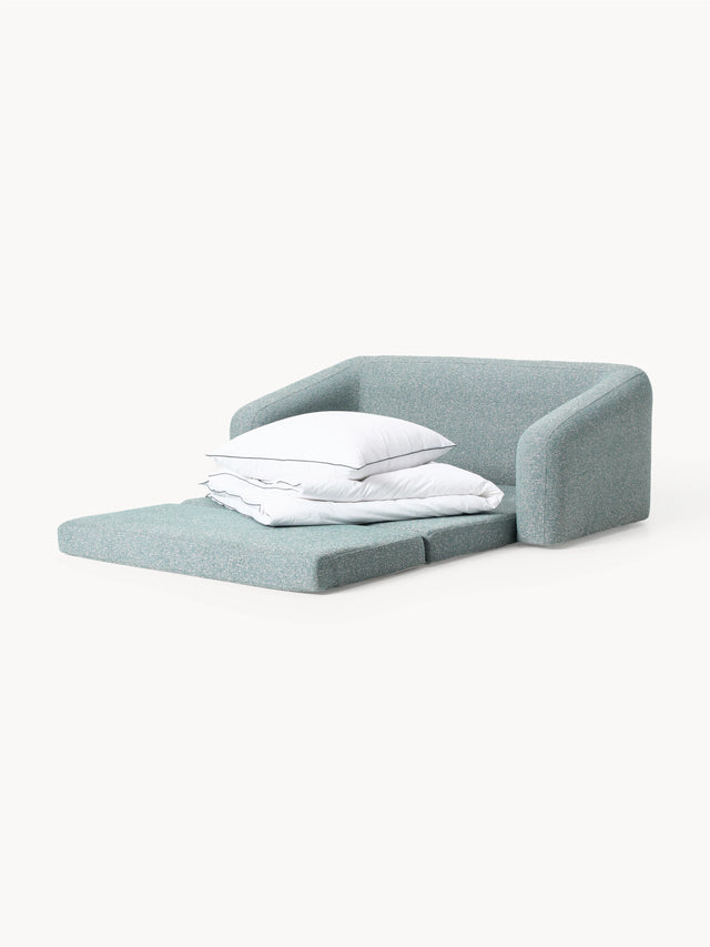 Fara Yataklı İkili Koltuk Mavi Benekli Bukle