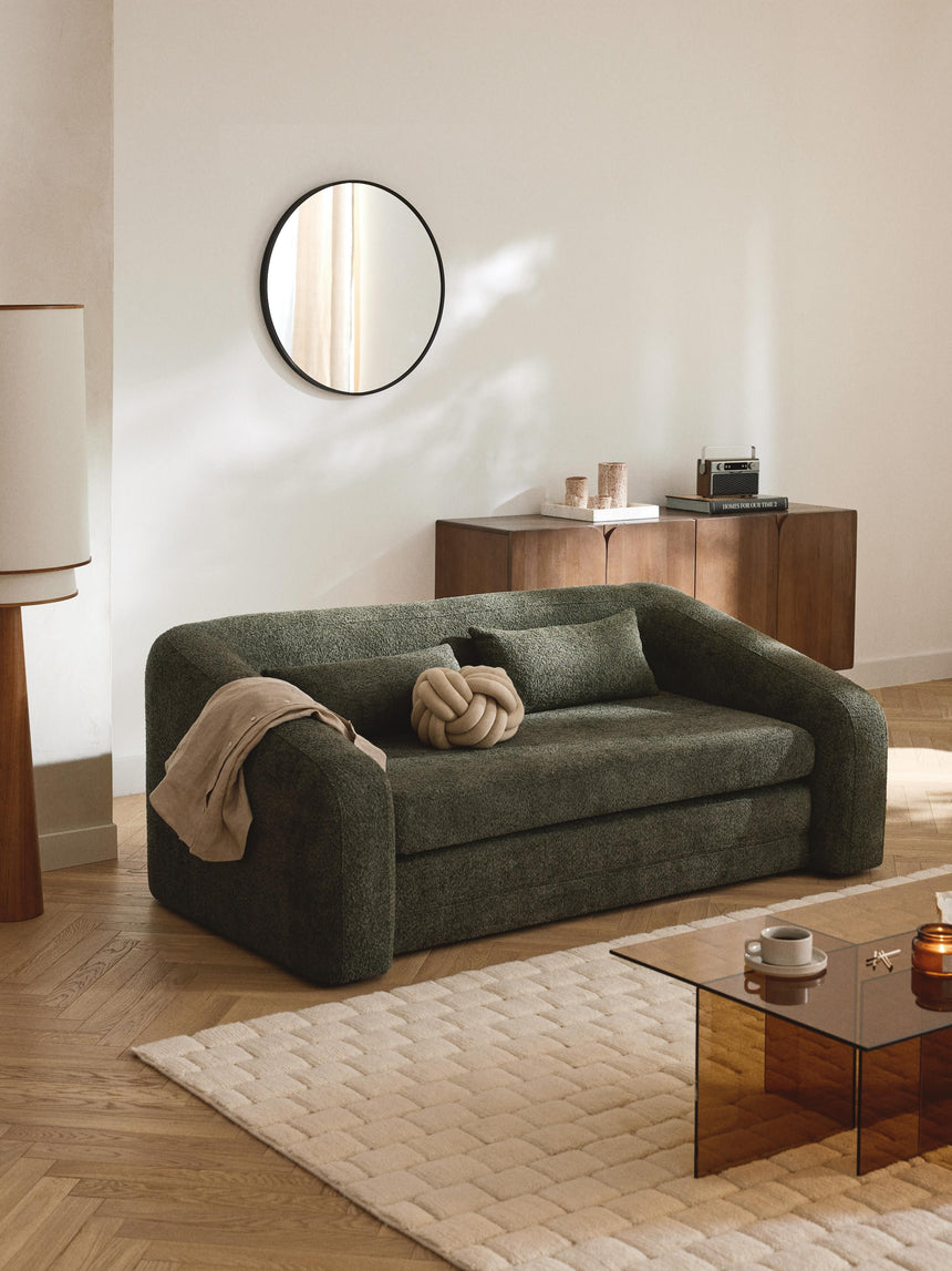 Fara Yataklı İkili Koltuk Yeşil Teddy