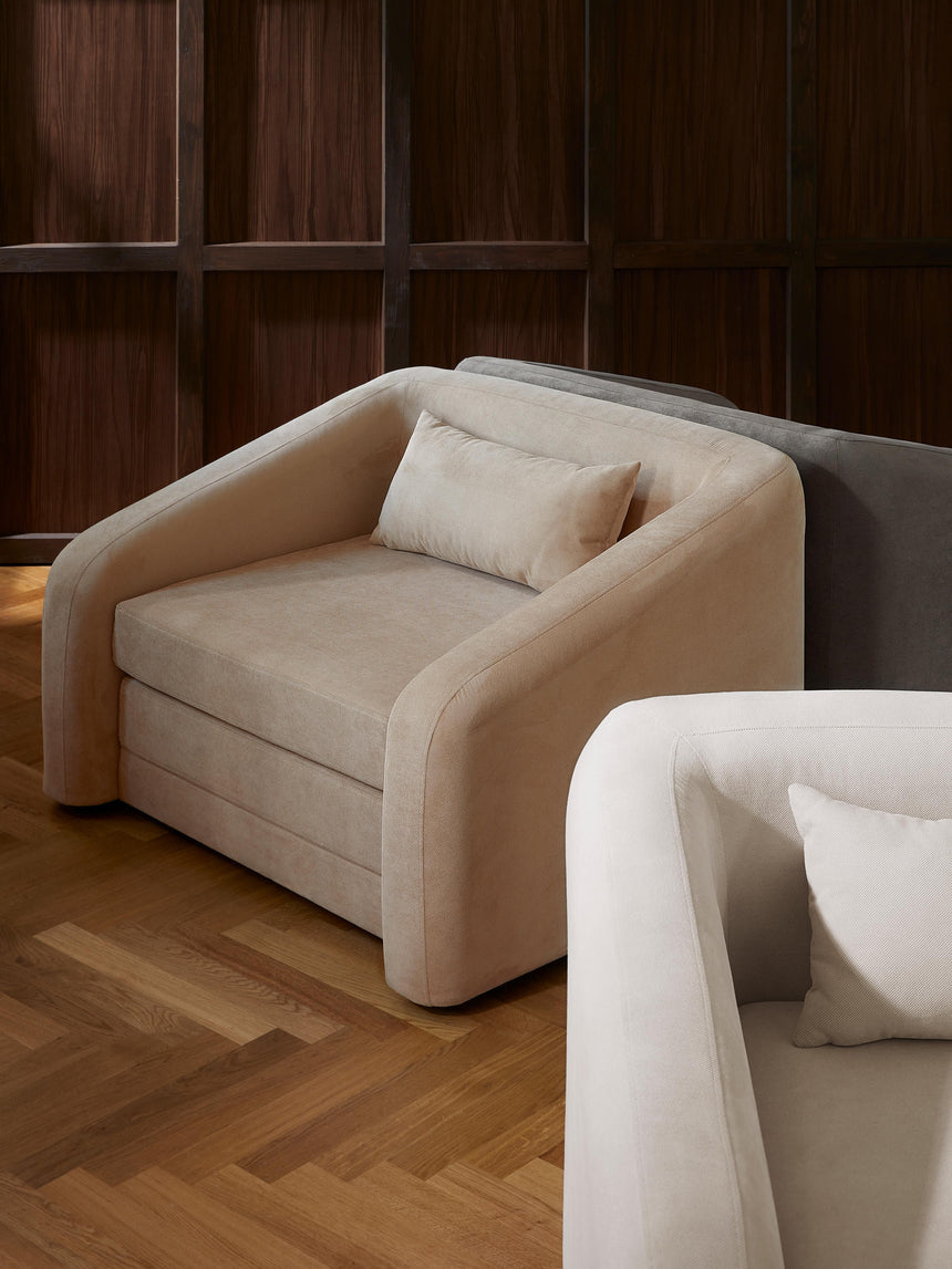 Fara Yataklı Tekli Koltuk Bej