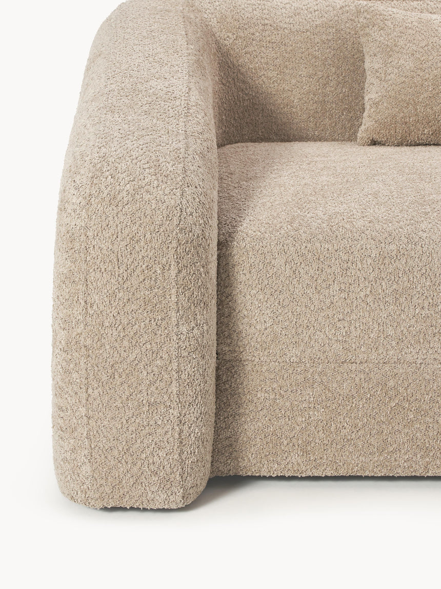 Fara Yataklı Üçlü Koltuk Bej Teddy