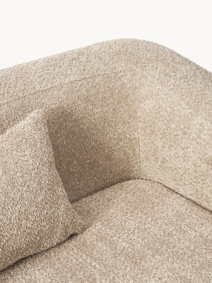 Fara Yataklı Üçlü Koltuk Bej Teddy